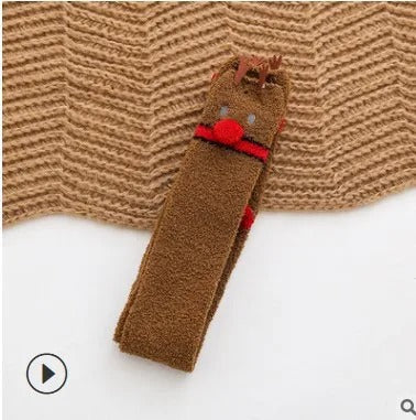 Women Girls Knee Length Coral Fleece Warm Socks