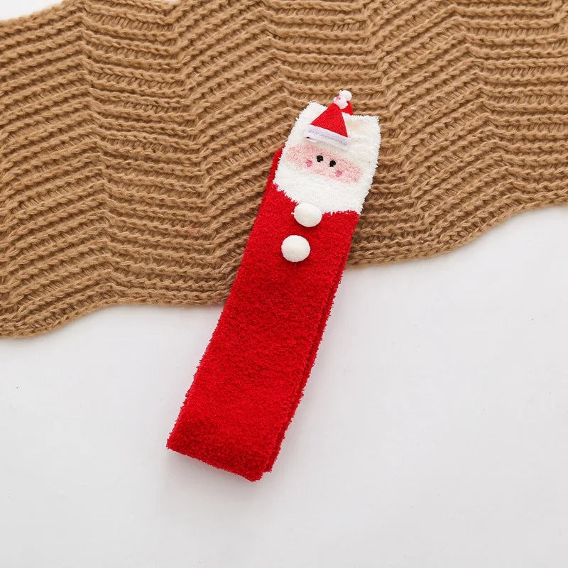 Women Girls Knee Length Coral Fleece Warm Socks