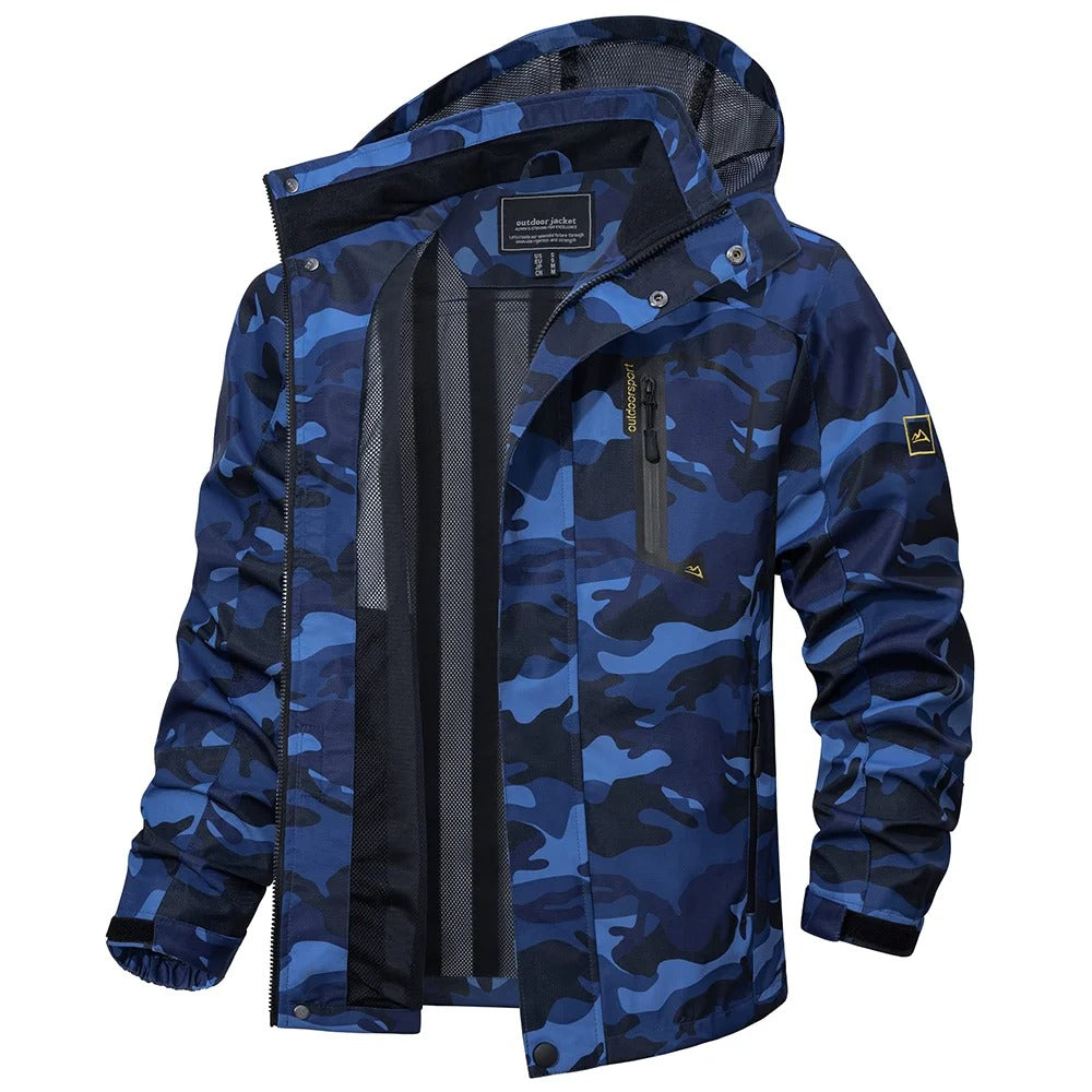 Jackets Mens Mesh Lined Waterproof Rain Jacket