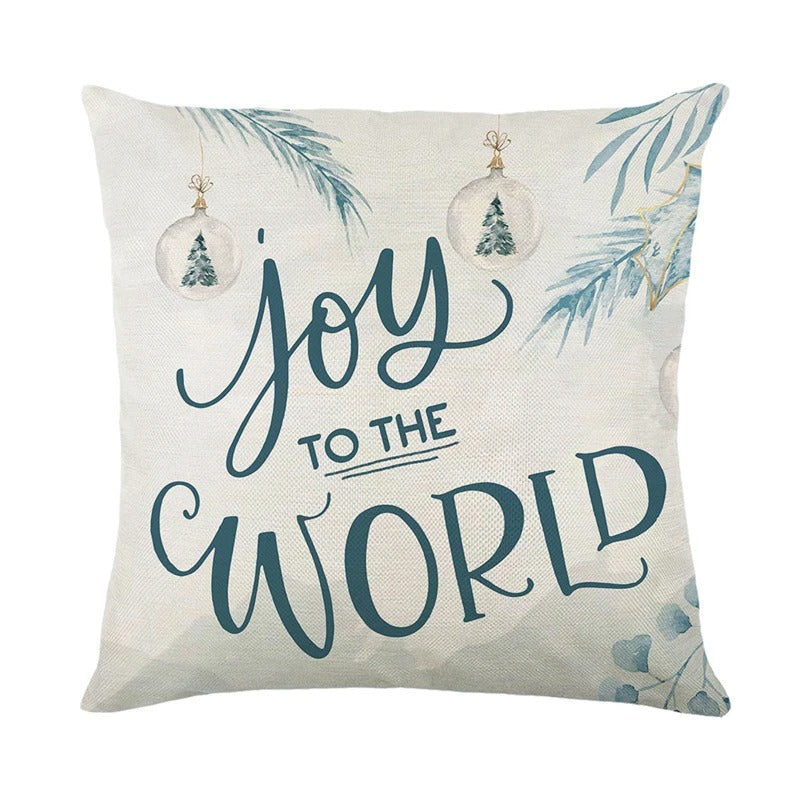 Linen Christmas Pillow Cushion Cover 45x45cm
