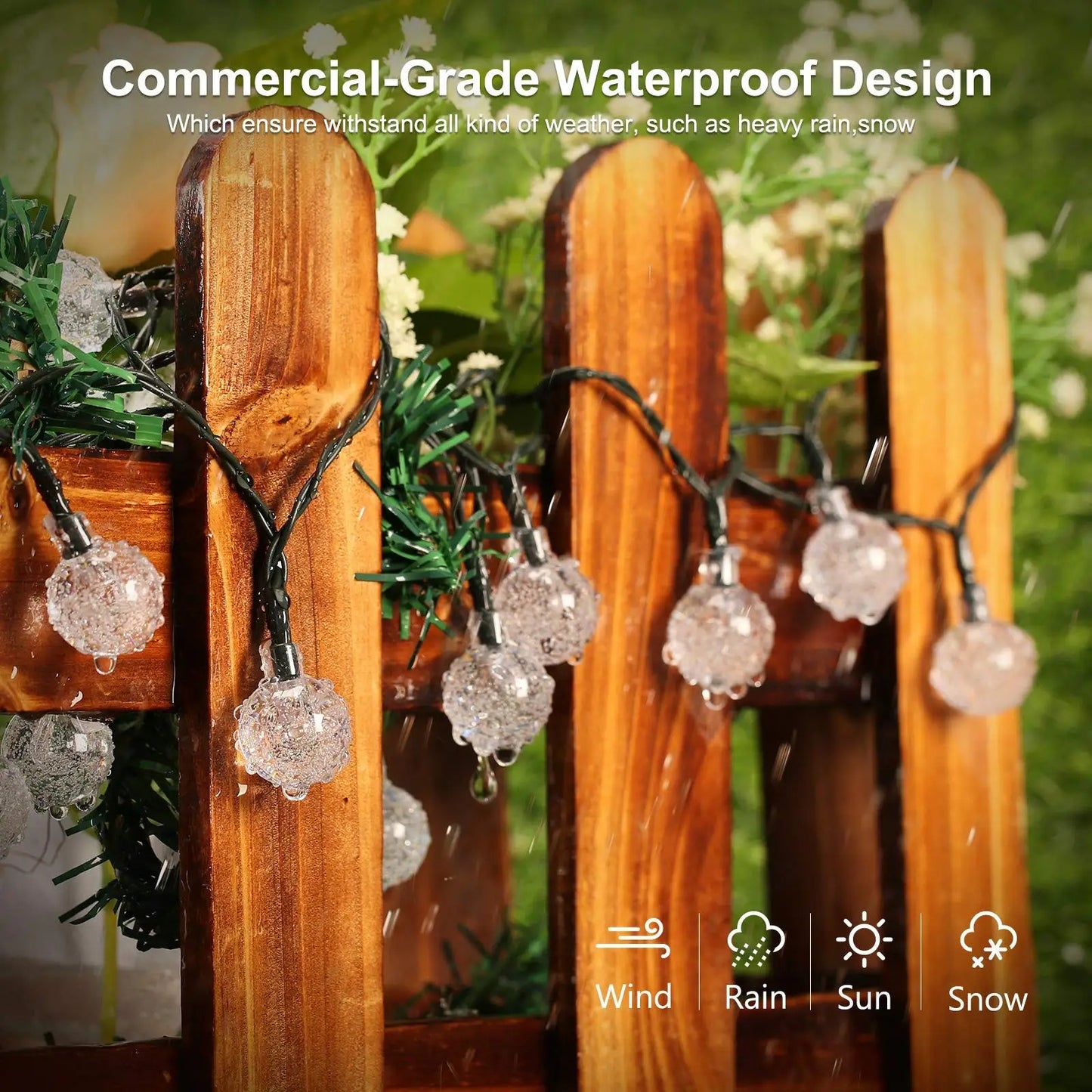 20~100 LED Solar Light Outdoor IP65 Waterproof String Fairy Lamps