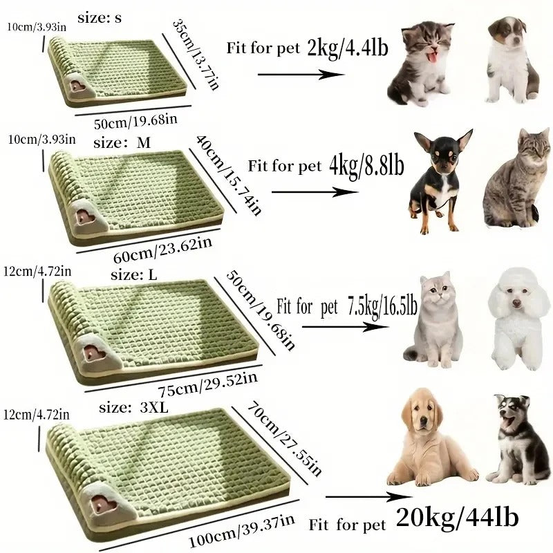 Sleeping Dog Mat Winter Warm Removable Washable Kennel Mattress