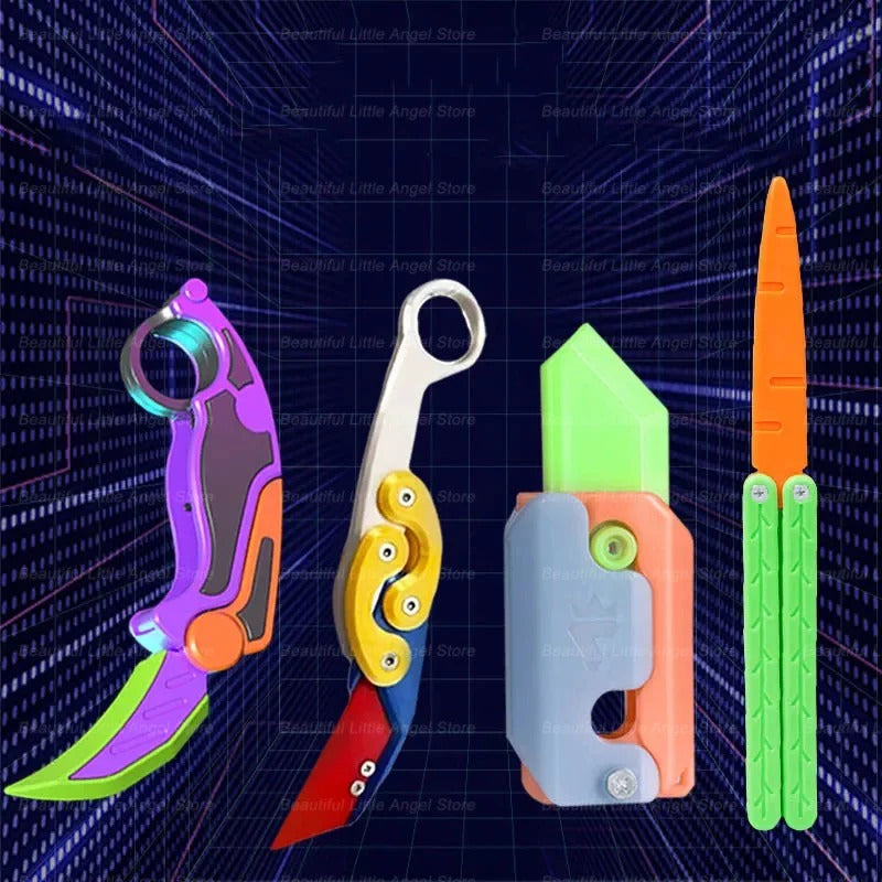 3D Printed Gravity Claw Knife Toy Stress Relief