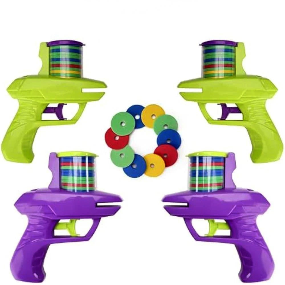 Foam Disc Gun Toy Flying Disc Shooting Launcher