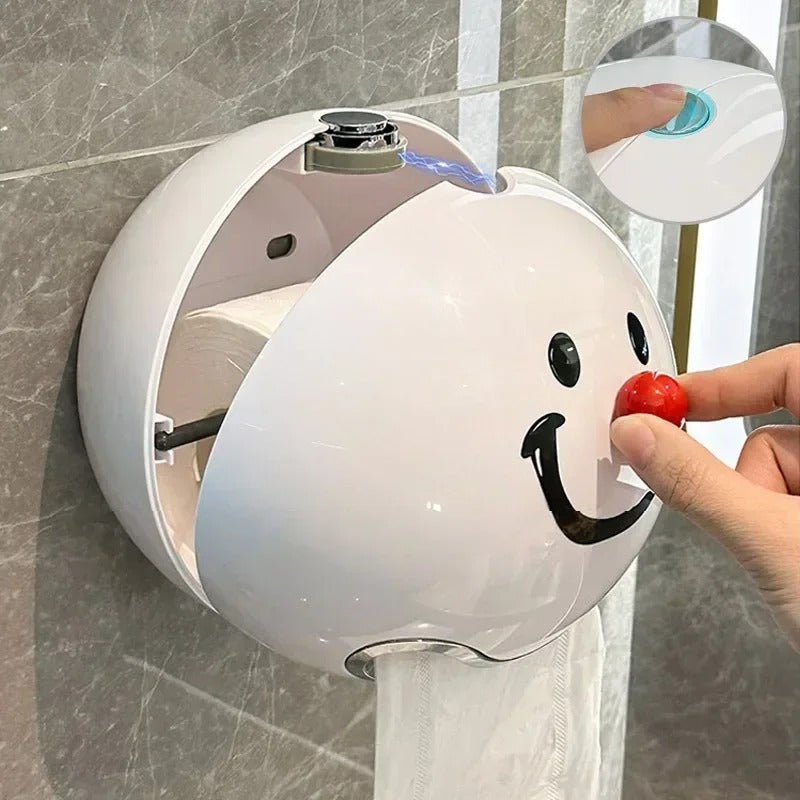 Ball Shaped Cute Emoji Waterproof Toilet Paper Box screw fixed