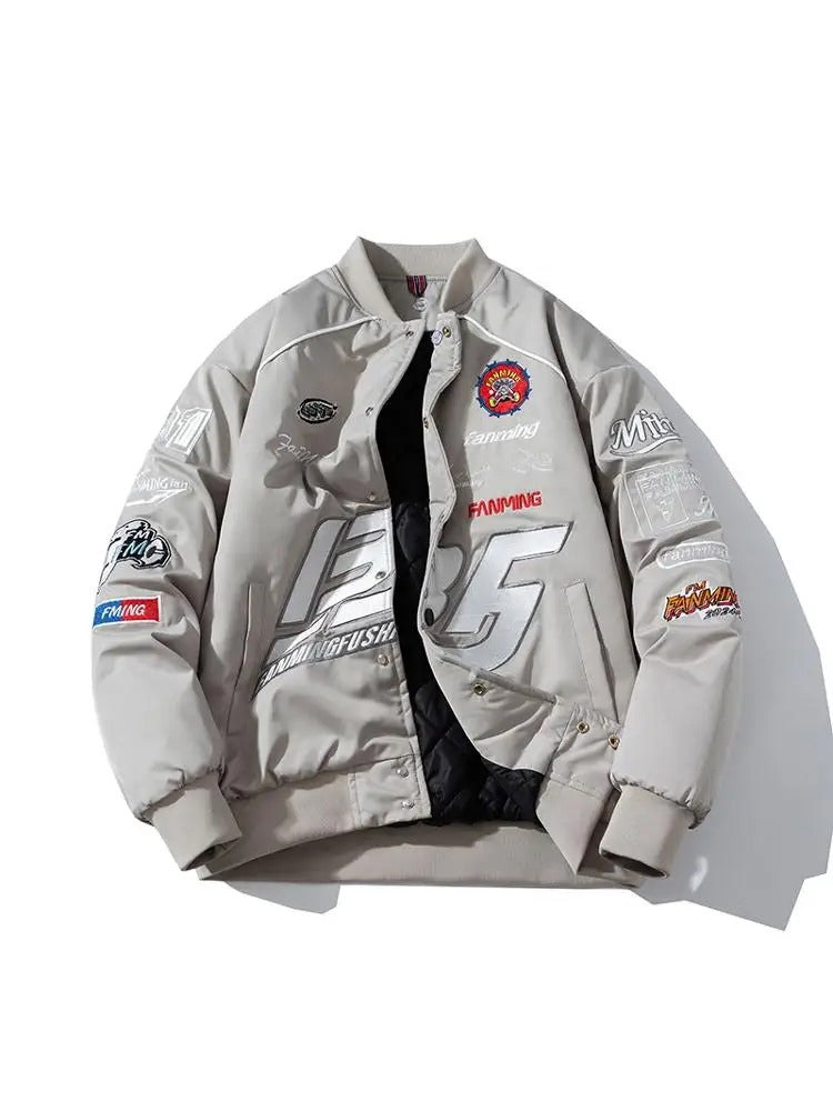 Letter Embroidery Autumn Winter jacket