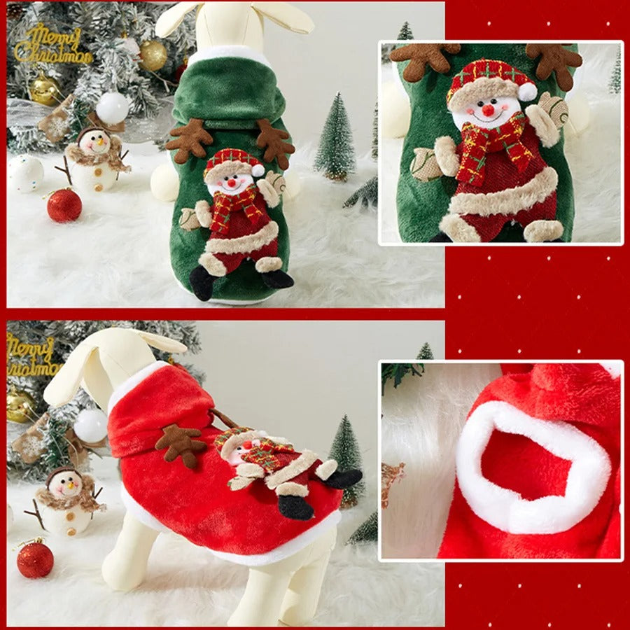 Dog Santa Costume, Christmas Pet Clothes