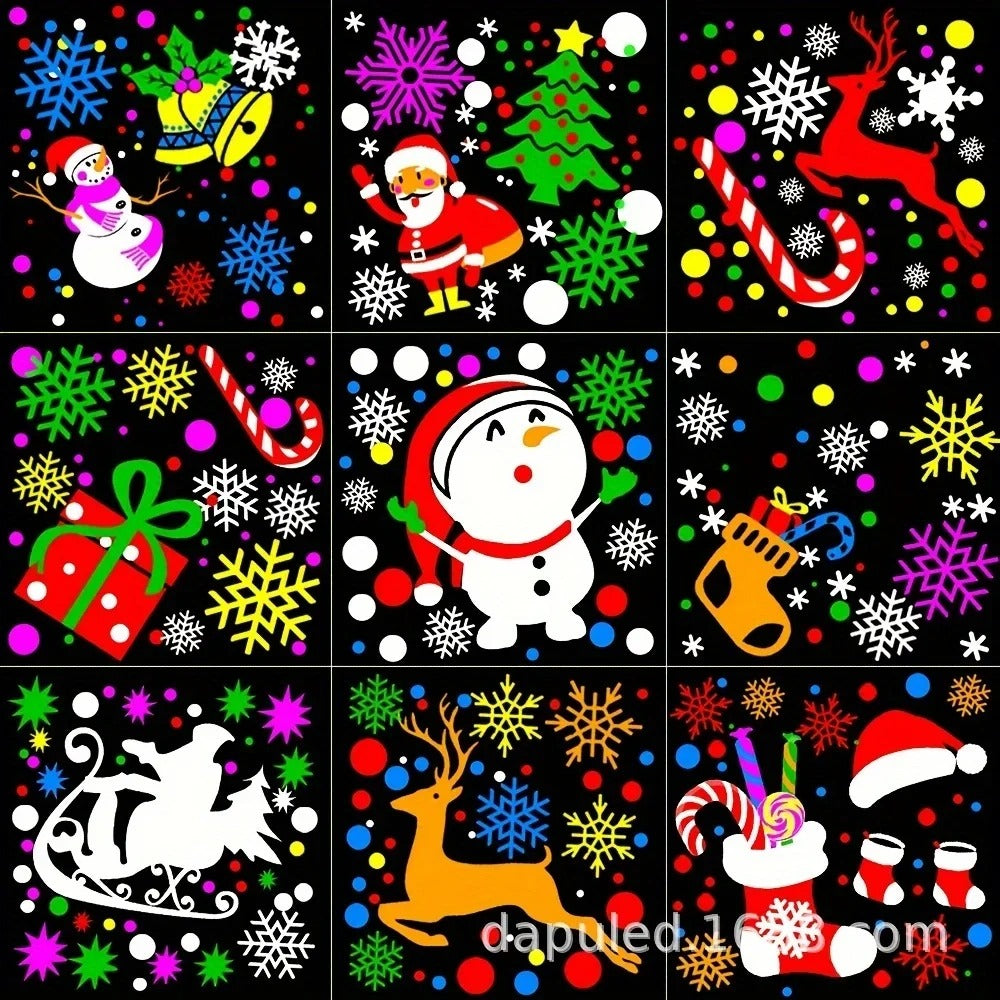 1pc Snowflake Christmas Laser Projector Light,16 patterns Waterproof Rotating