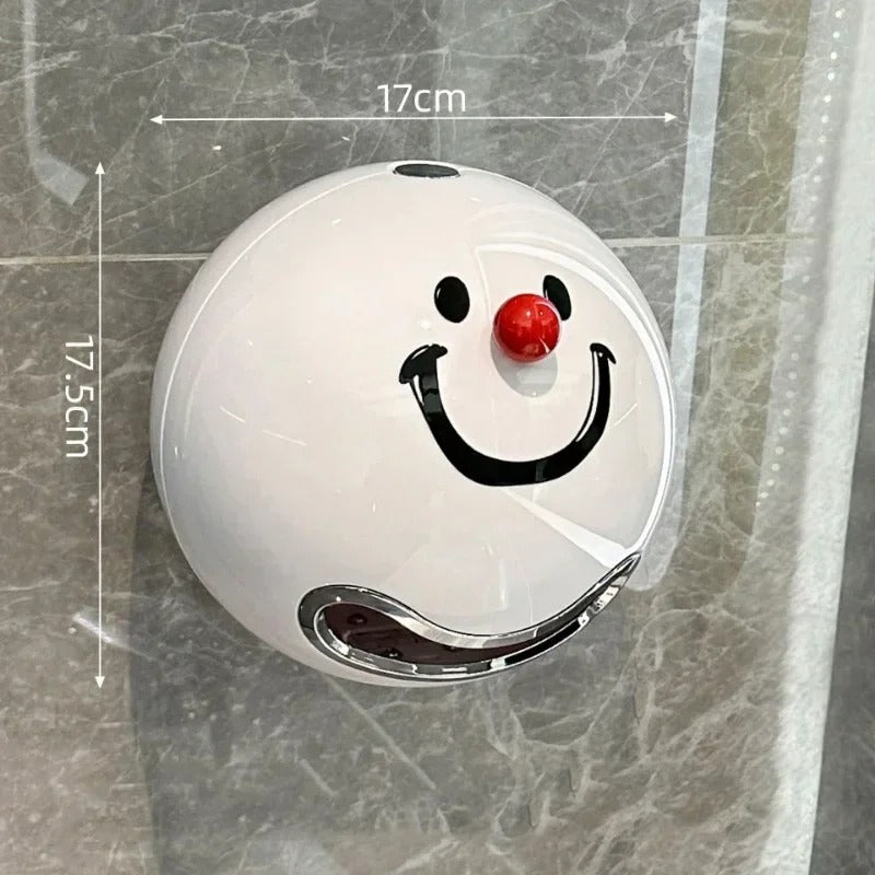 Ball Shaped Cute Emoji Waterproof Toilet Paper Box screw fixed