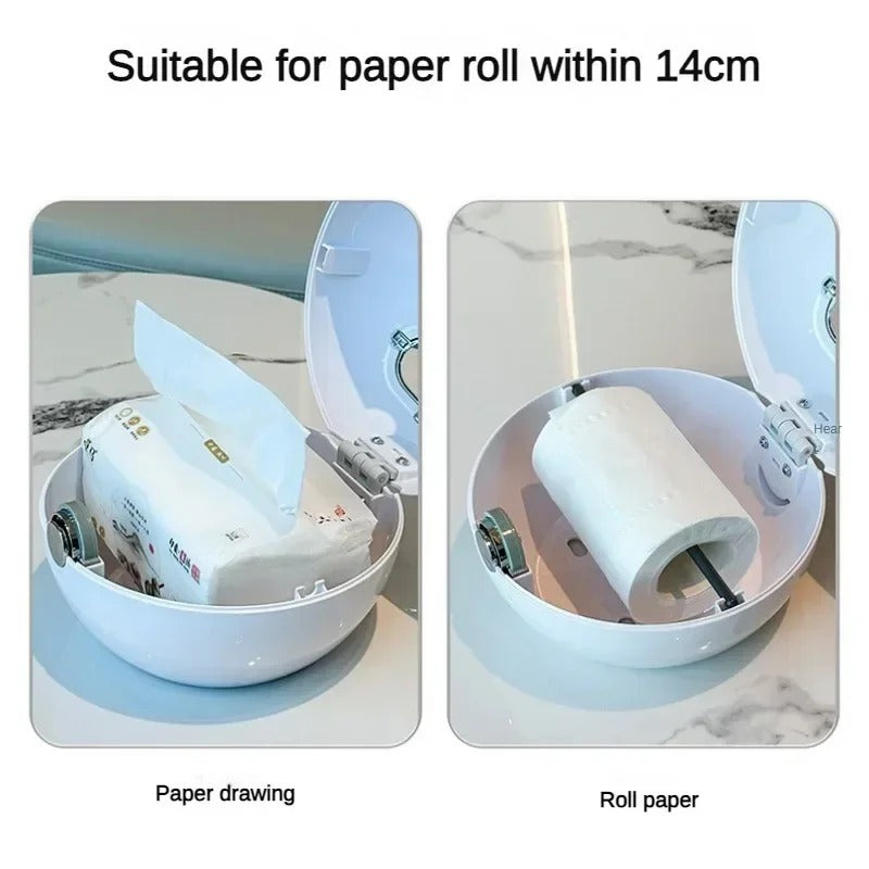 Ball Shaped Cute Emoji Waterproof Toilet Paper Box screw fixed