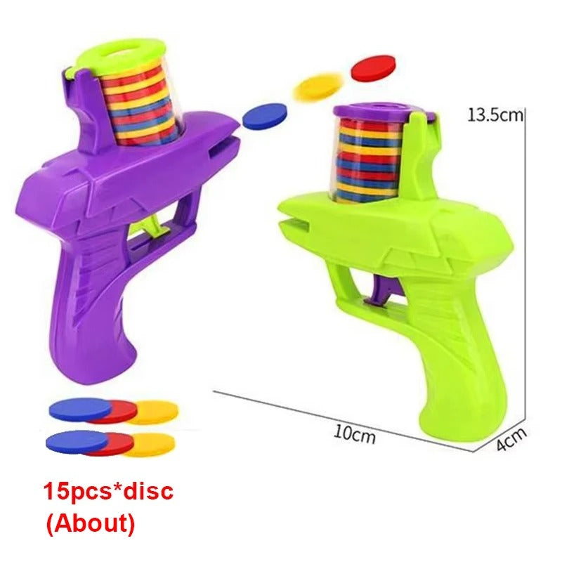 Foam Disc Gun Toy Flying Disc Shooting Launcher