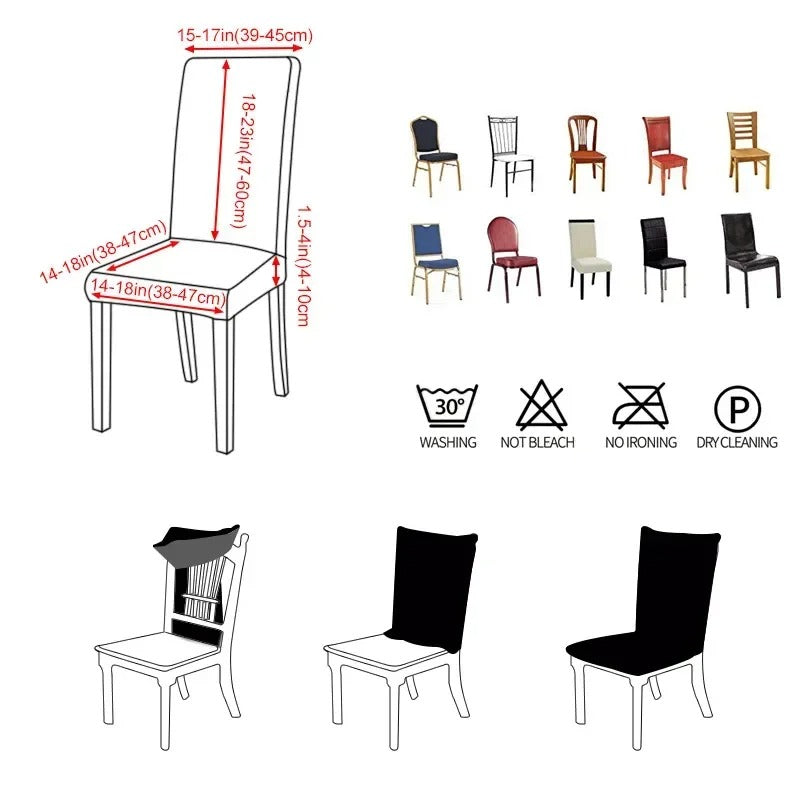 Christmas Dining Chair Covers Stretch Dining Chair Protector for Xmas Holiday