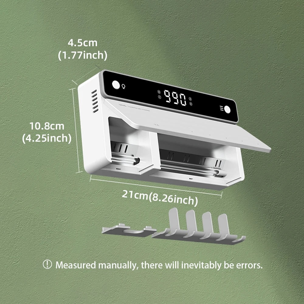 Toothbrush Holder Rechargeable Fast Drying Sterilizer With LED Display