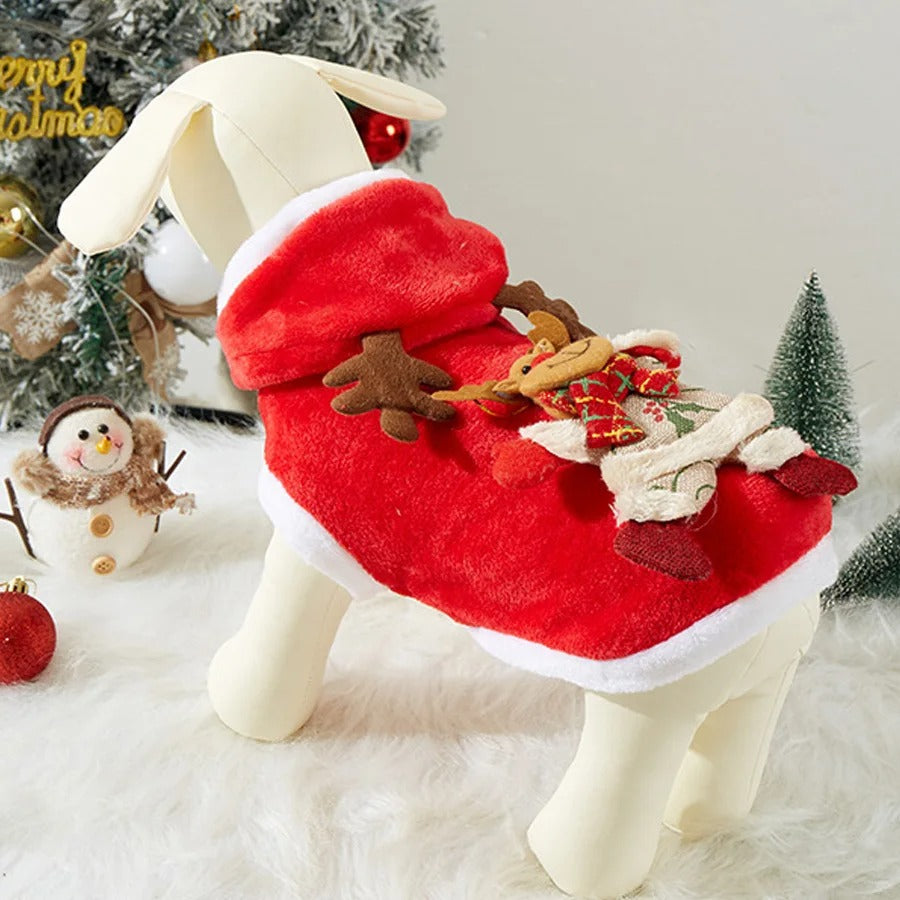 Dog Santa Costume, Christmas Pet Clothes