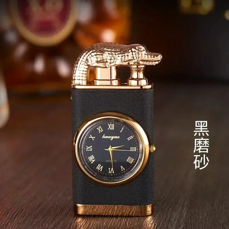 3D Relief Dragon Crocodile Double Fire Lighter Metal Windproof