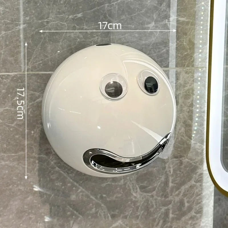 Ball Shaped Cute Emoji Waterproof Toilet Paper Box screw fixed
