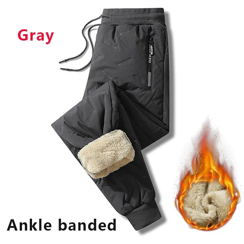 Winter Sweatwear Men Plush Thick Fleece Sweatpant Lambswool Thermal Trousers