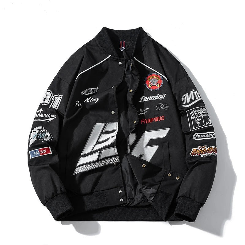 Letter Embroidery Autumn Winter jacket