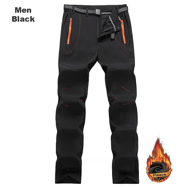 LNGXO Thick Warm Fleece Hiking Pants
