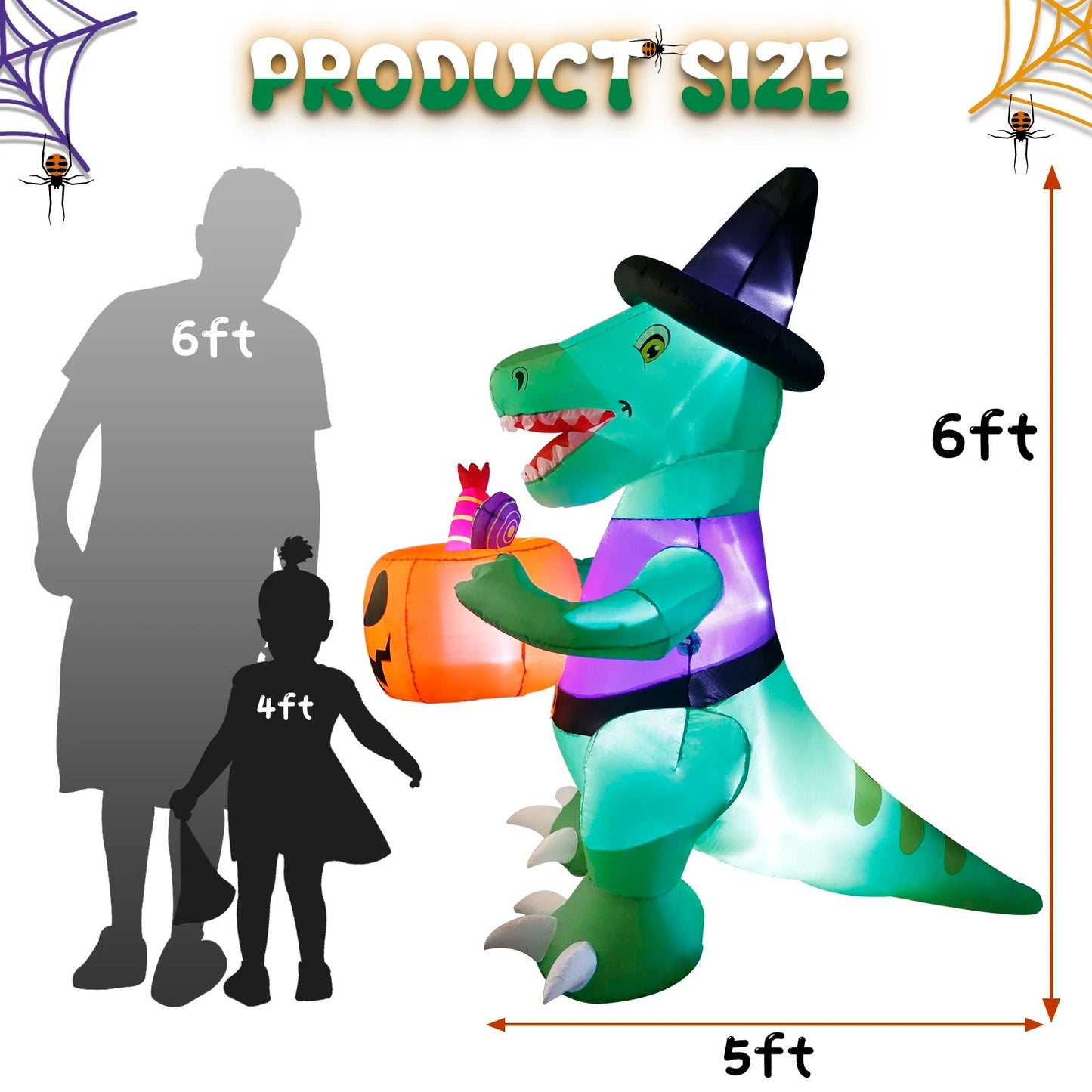 Owl Inflatables Halloween Decorations Pumpkin Creepy Terror Scary Props