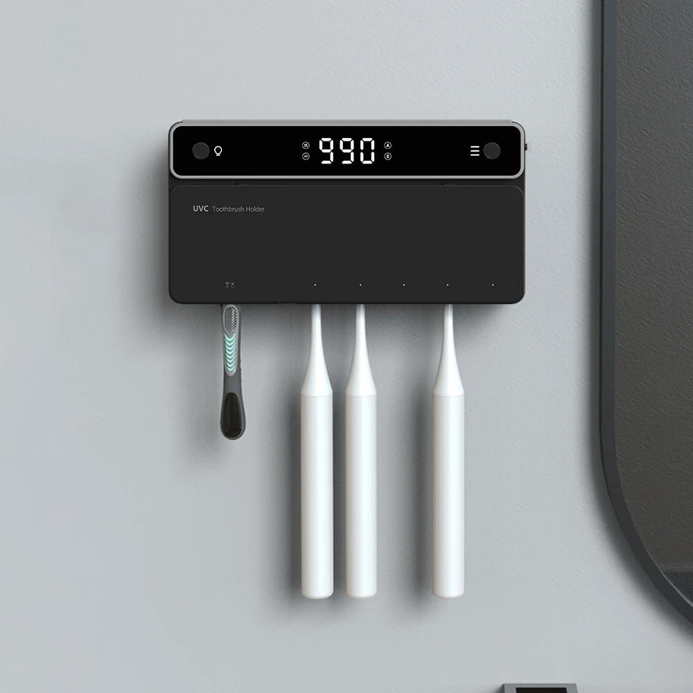 Toothbrush Holder Rechargeable Fast Drying Sterilizer With LED Display
