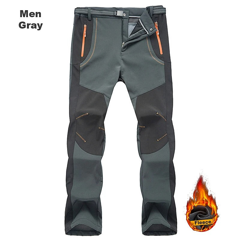 LNGXO Thick Warm Fleece Hiking Pants