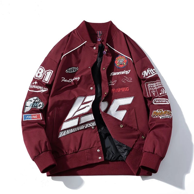 Letter Embroidery Autumn Winter jacket