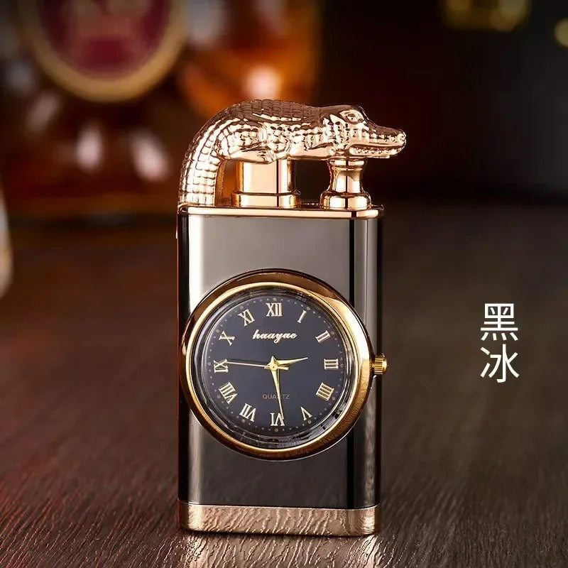 3D Relief Dragon Crocodile Double Fire Lighter Metal Windproof