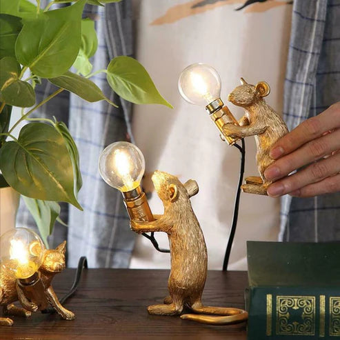 Gold Mouse Desk Lamps (3PCS)