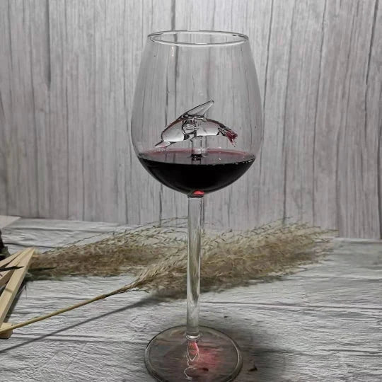 Shark Red Wine Glass