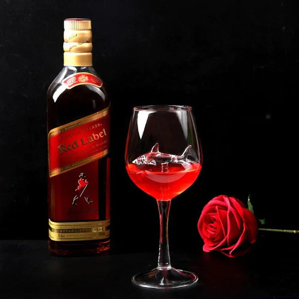 Shark Red Wine Glass