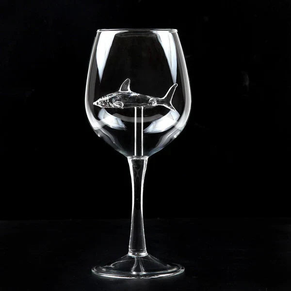 Shark Red Wine Glass