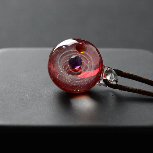 Universe Bead Planets Pendant Necklace