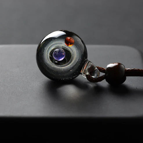 Universe Bead Planets Pendant Necklace
