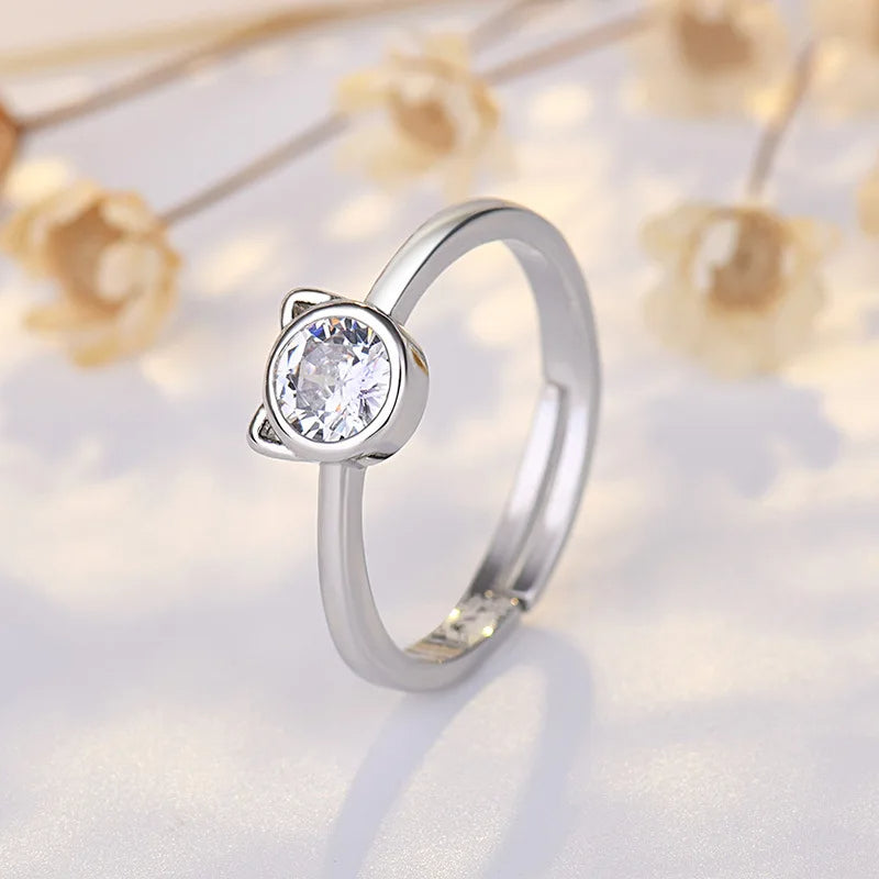 Hot 925 Sterling Silver Ring Adjustable Simplicity