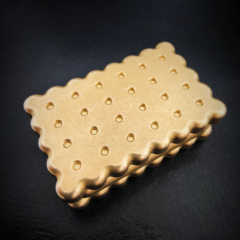 Lee Orange Cookie Push Slider Biscuit Sandwich Three Layer Up And Down EDC Relief Finger Toys Jouet Anti Stress Fidget Spinner