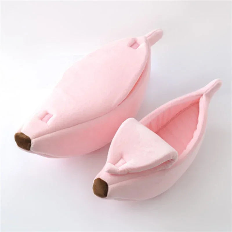 Warm Banana Shaped Cat Bed