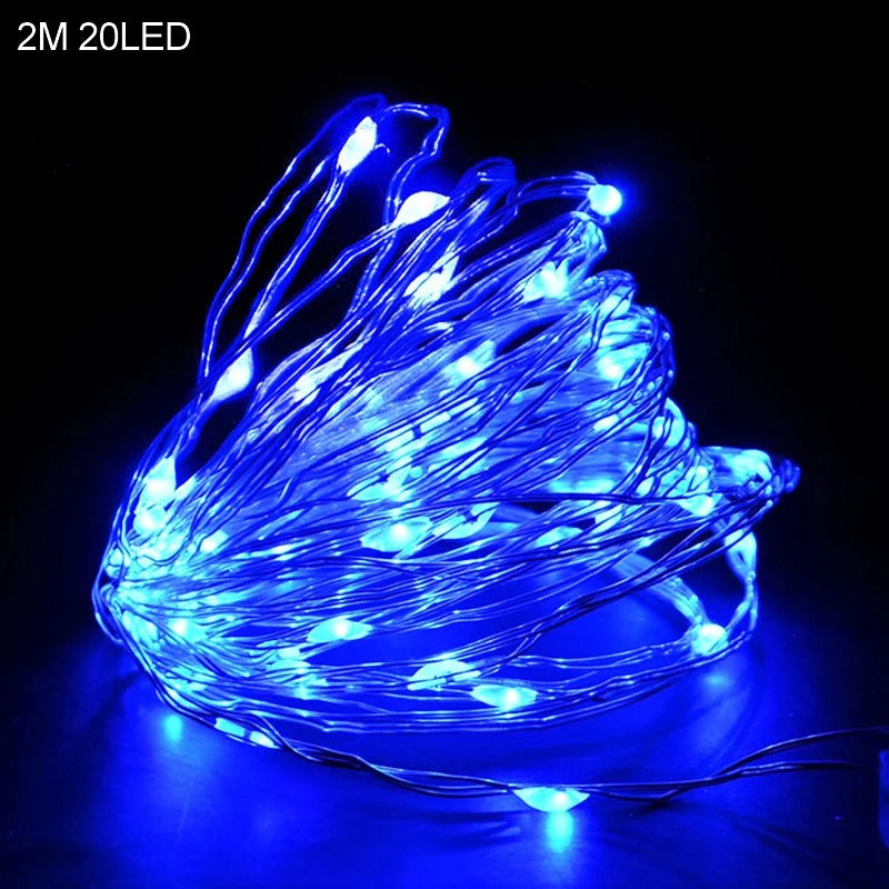 2M 20LED Santa Claus Snowflake LED Light