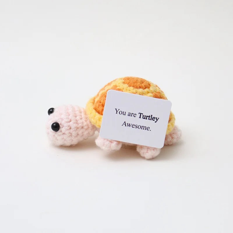 Positive Crochet Doll Funny Valentines Day Gift with Card