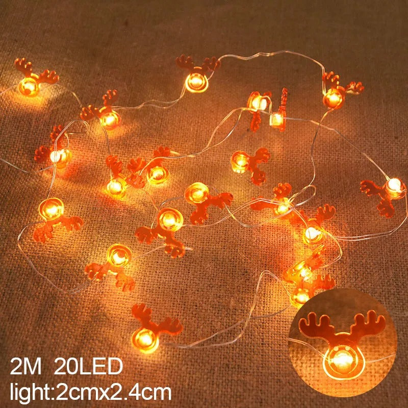 2M 20LED Santa Claus Snowflake LED Light