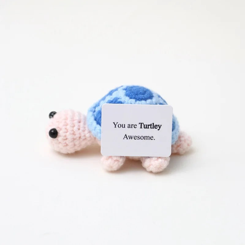Positive Crochet Doll Funny Valentines Day Gift with Card