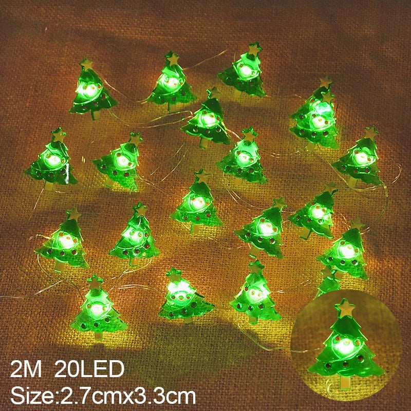 2M 20LED Santa Claus Snowflake LED Light
