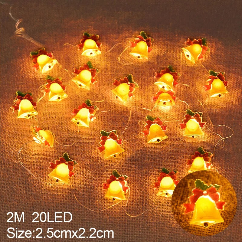2M 20LED Santa Claus Snowflake LED Light