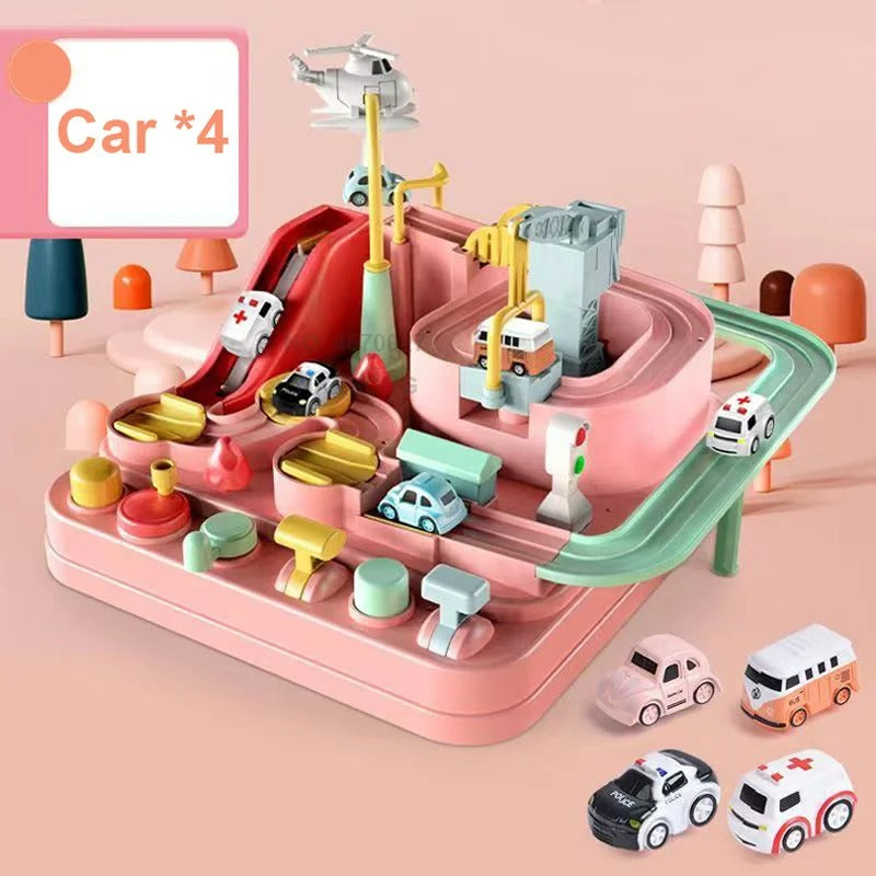 Space Panda Car Toys Children Train Track Adventure