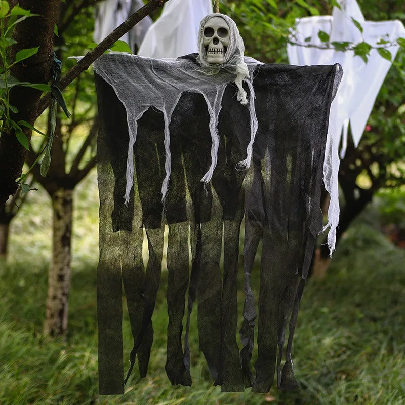 Prisoner Ghost In Cage Scary Skull Prop Electric Skeleton