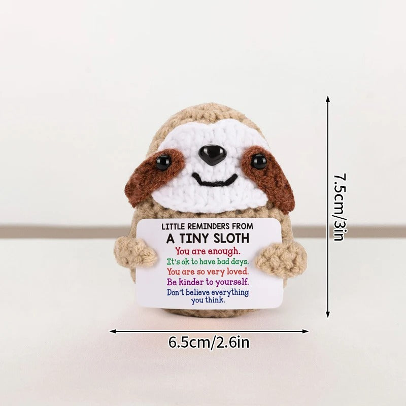 Positive Crochet Doll Funny Valentines Day Gift with Card
