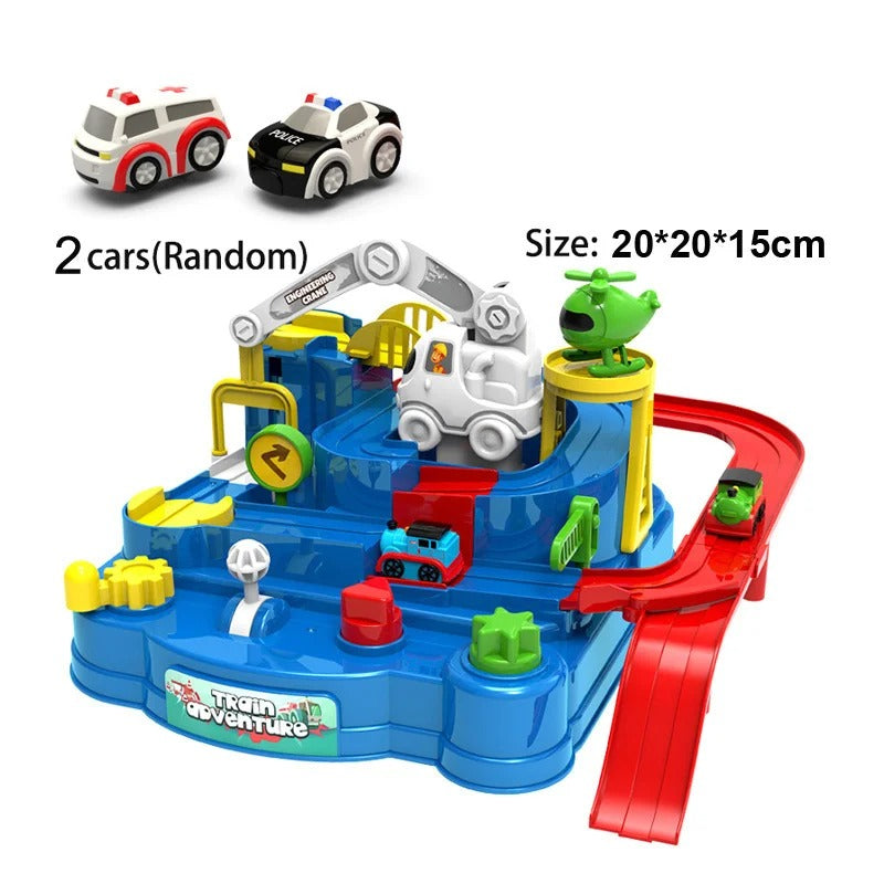 Space Panda Car Toys Children Train Track Adventure