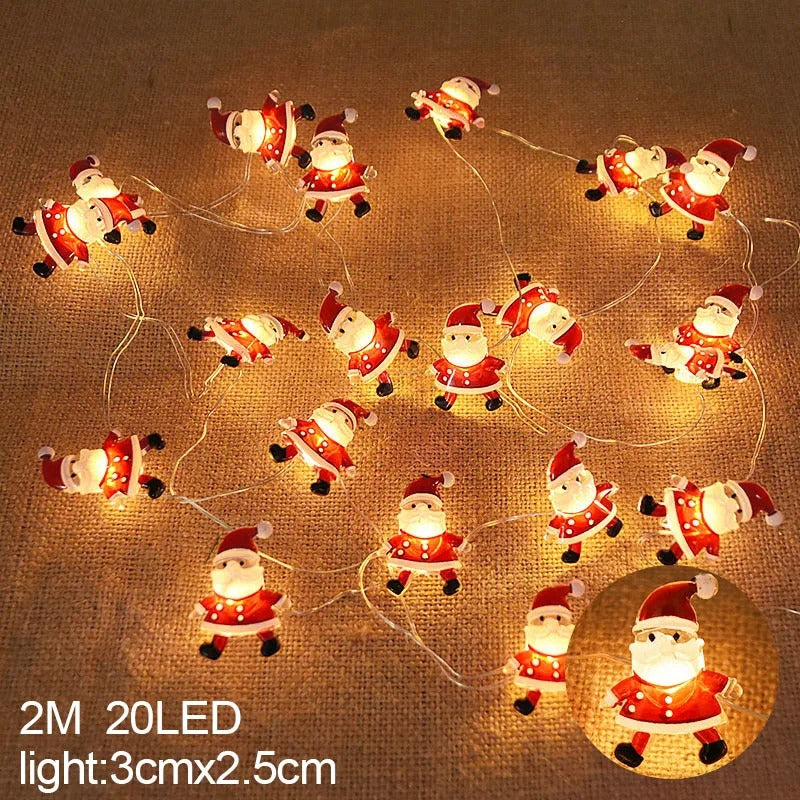 2M 20LED Santa Claus Snowflake LED Light
