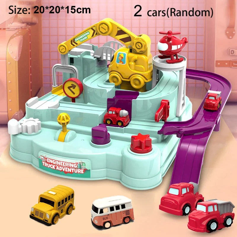 Space Panda Car Toys Children Train Track Adventure