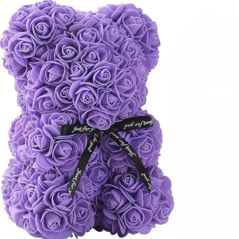Valentine Gifts Decoration Rose Bear Artificial Flowers